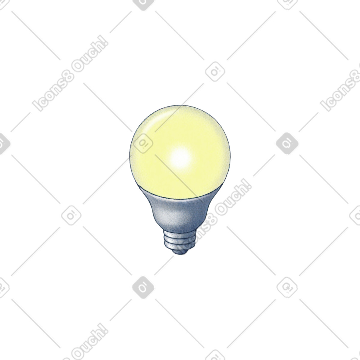 Kleine glühbirne-Illustration im Haze-Stil als Download in PNG, SVG