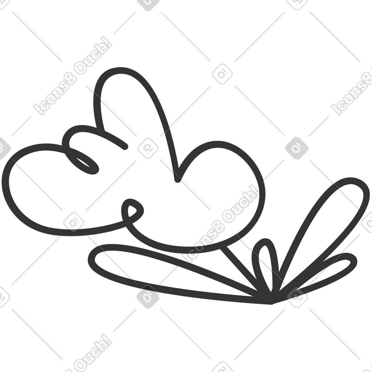 Ilustración Flor en estilo Crayon a descargar en PNG y SVG