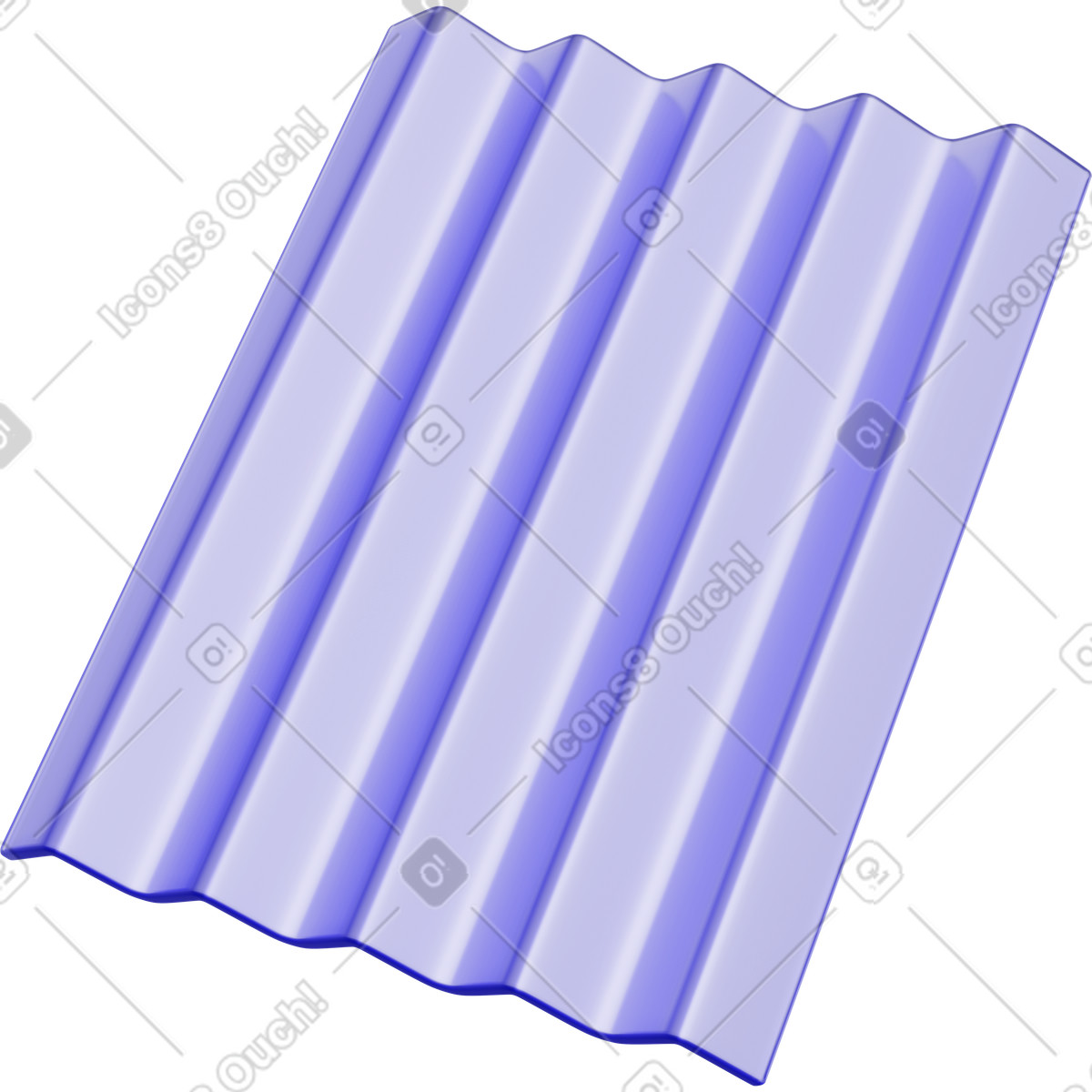 Illustration Feuille ondulée violette, texture à motif ondulé, icône de matériau abstrait dans le style 3D Playful télécharger aux formats PNG, SVG