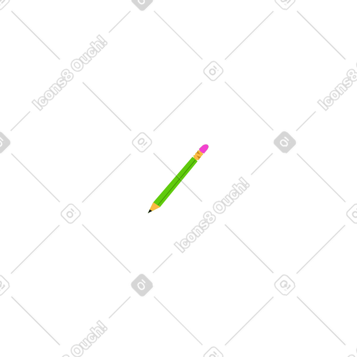Matita verde illustrazione in stile Flare scarica in PNG, SVG