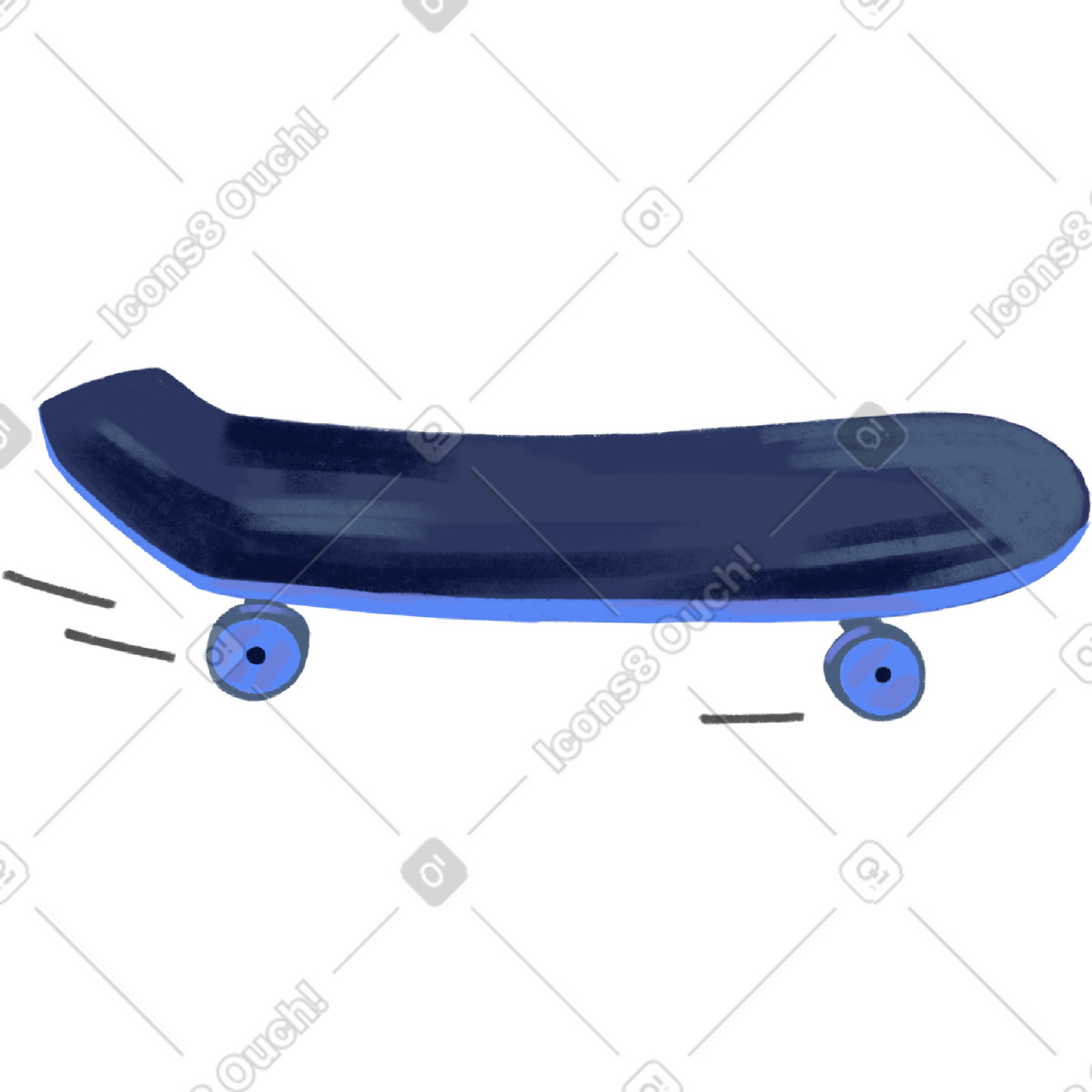 Ilustração de Skate em no estilo Atomic para baixar em PNG, SVG