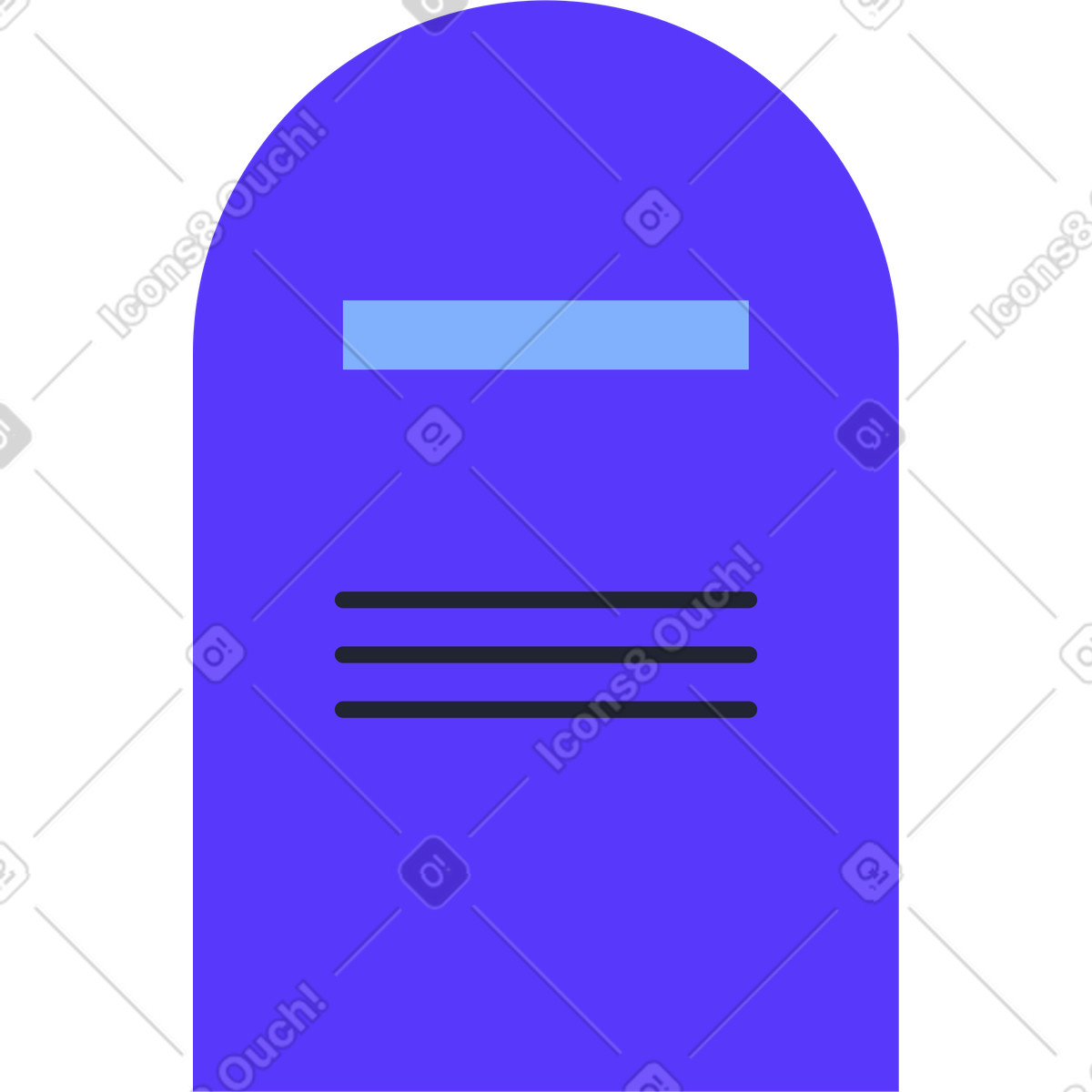 Illustration animée La tombe dans le style Pablita à télécharger aux formats GIF, Lottie (JSON), AE