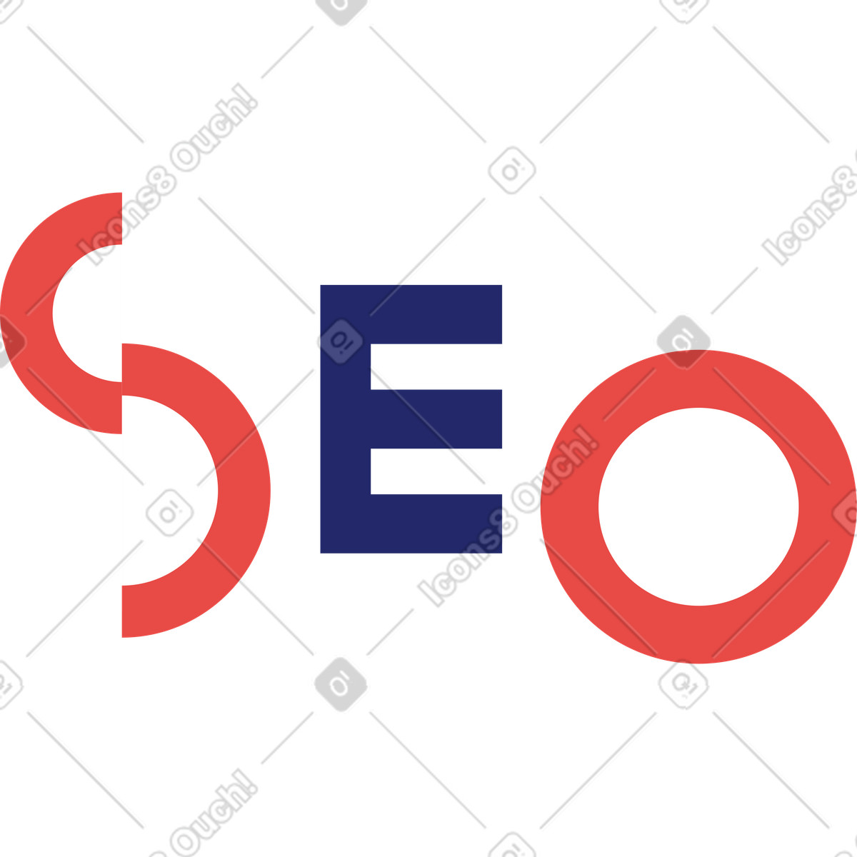 Иллюстрация Текстовое seo-надпись в стиле Clip — скачать в форматах PNG, SVG