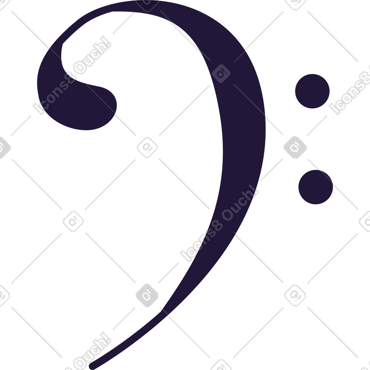 Nota musicale illustrazione in stile Conifer scarica in PNG, SVG