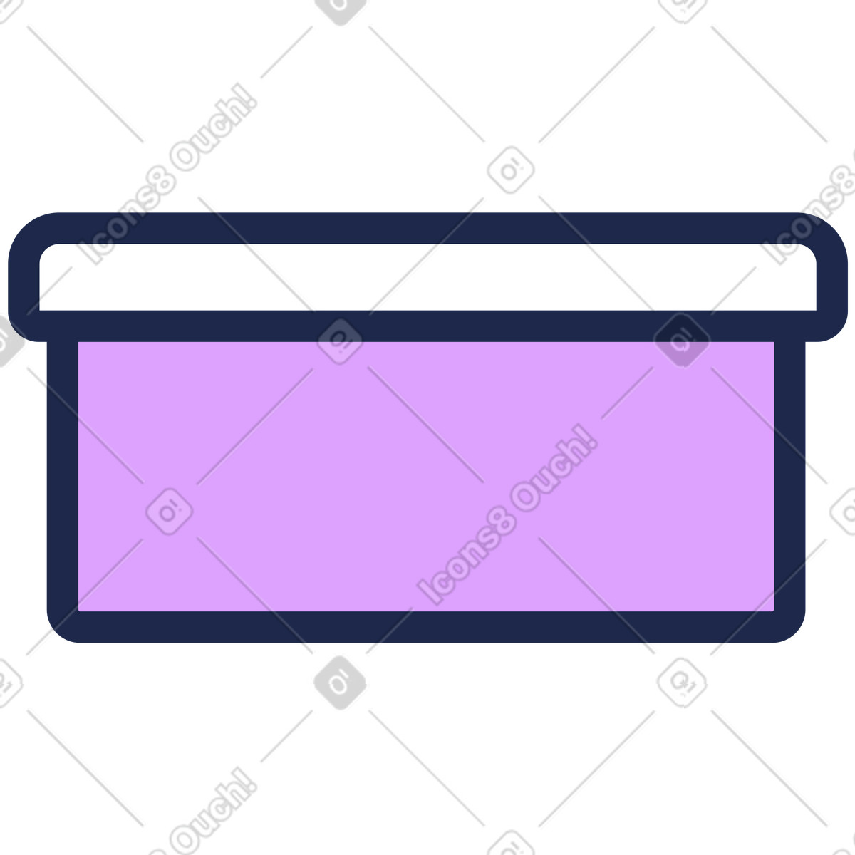 Outline スタイルの ショッピングボックス のイラストをPNG、SVG形式でダウンロード