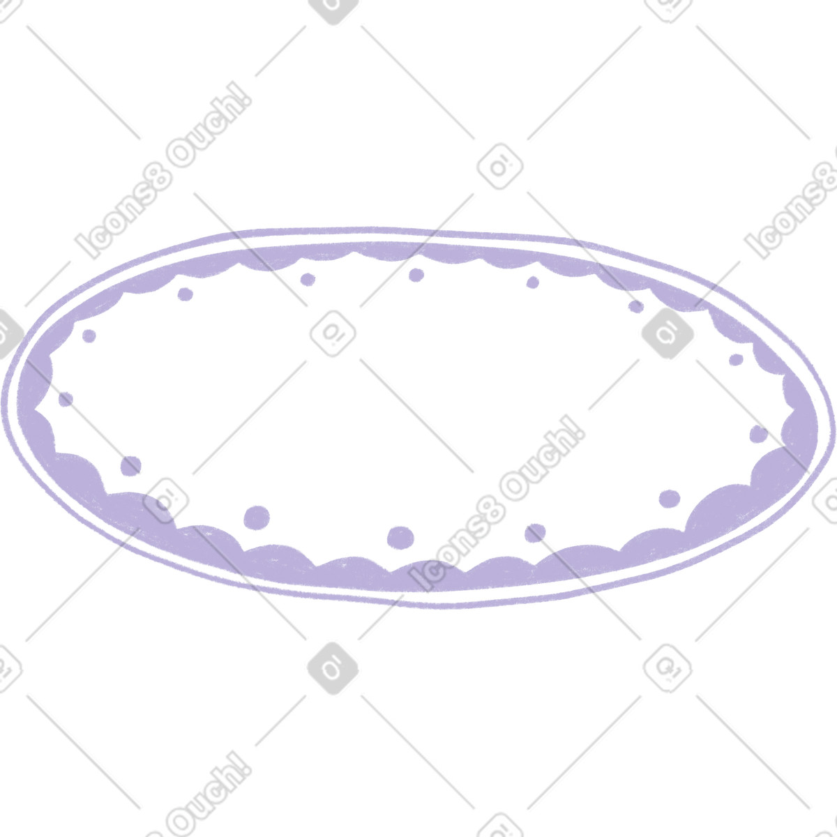 Purple plate with ornament-Illustration im Tutti-Stil als Download in PNG, SVG
