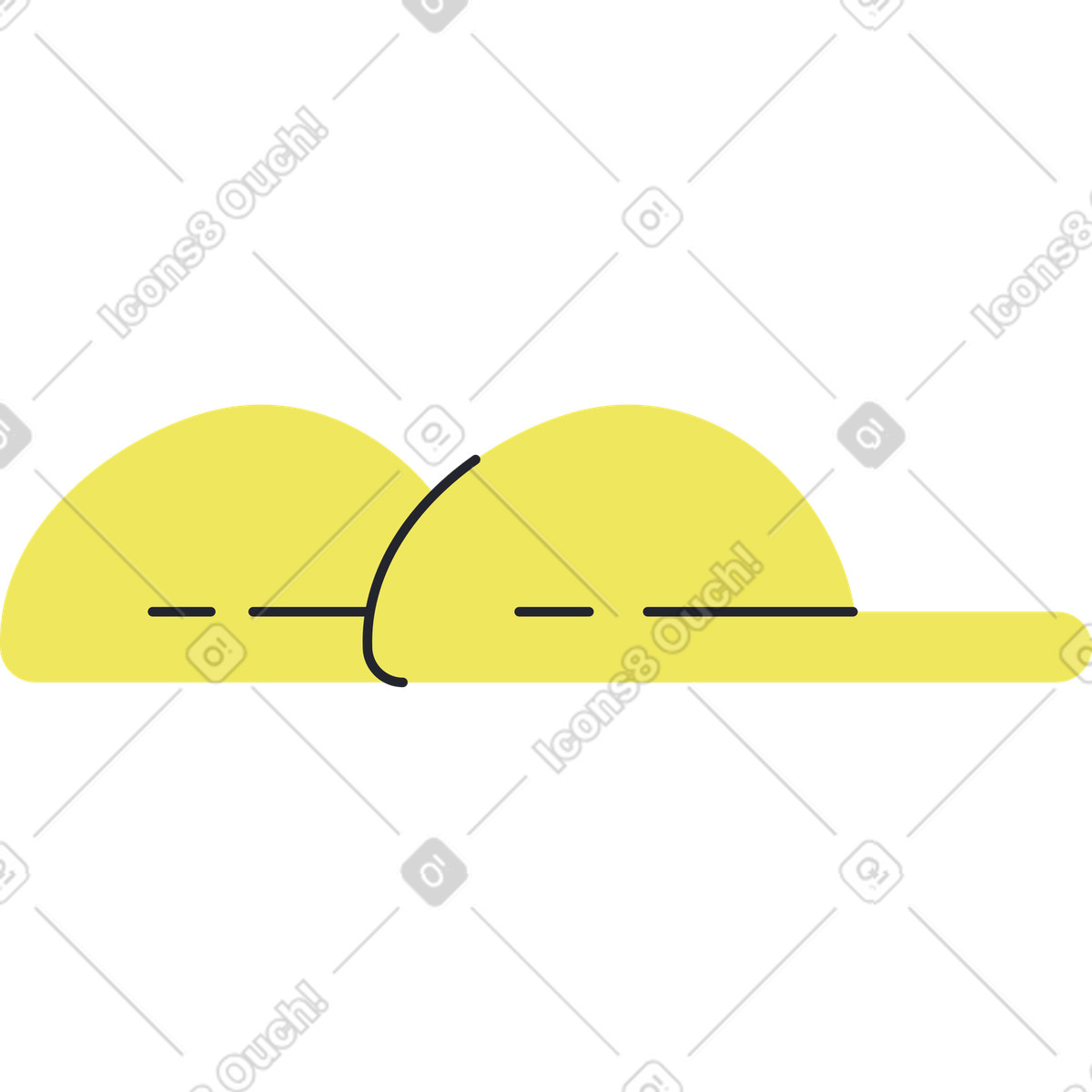 Due pantofole illustrazione in stile Boba scarica in PNG, SVG