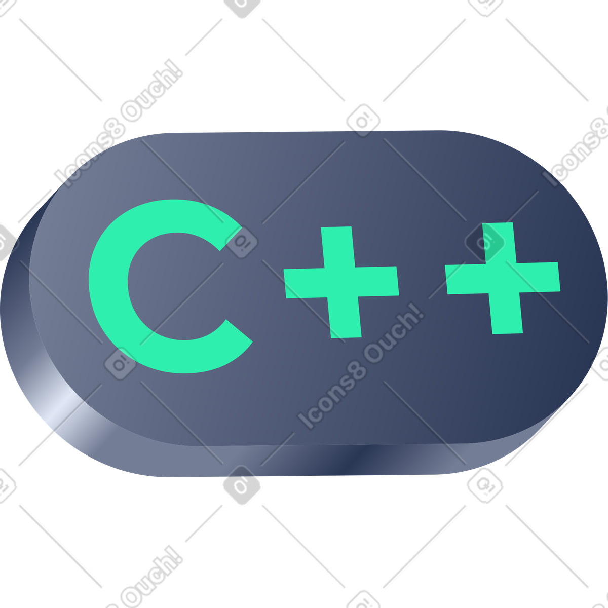 C++ sign illustration in Lucent style download in PNG, SVG