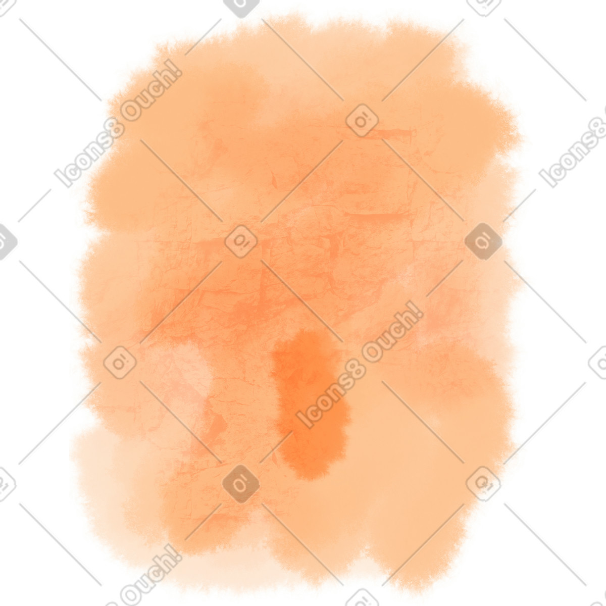 Orange watercolor stain illustrazione in stile Moments scarica in PNG, SVG