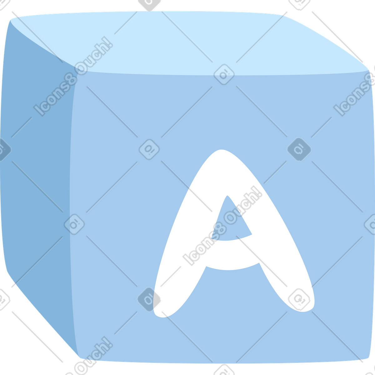 下载 Lagom 风格的 蓝色立方体 插画，支持 PNG、SVG 格式