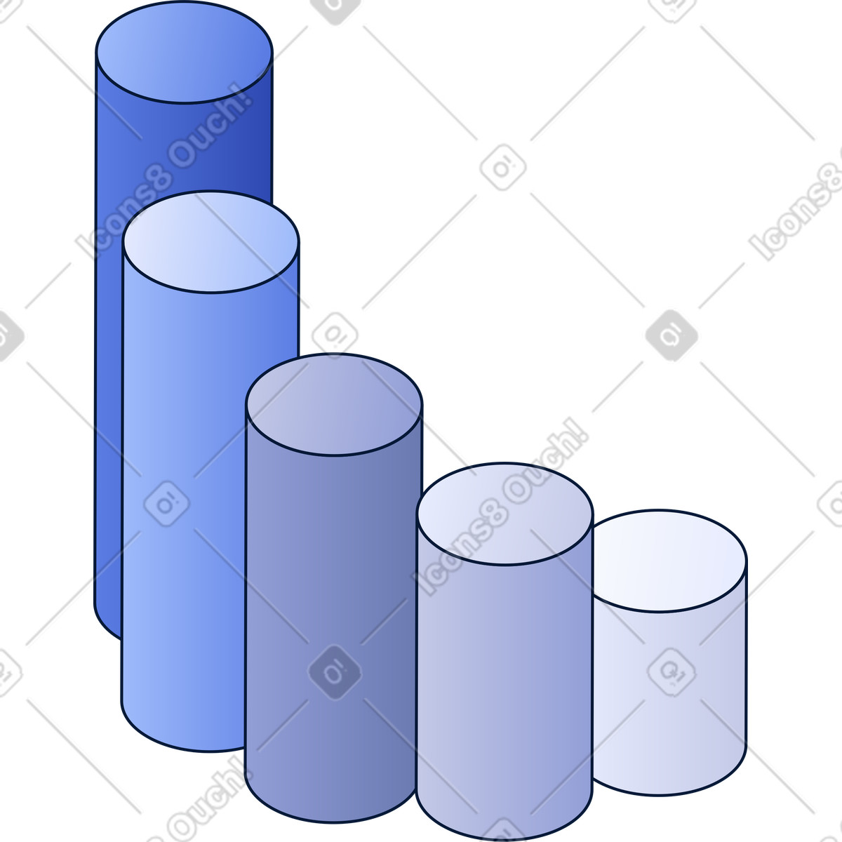 Illustration Plates-formes cylindriques dans le style Neat à télécharger aux formats PNG, SVG