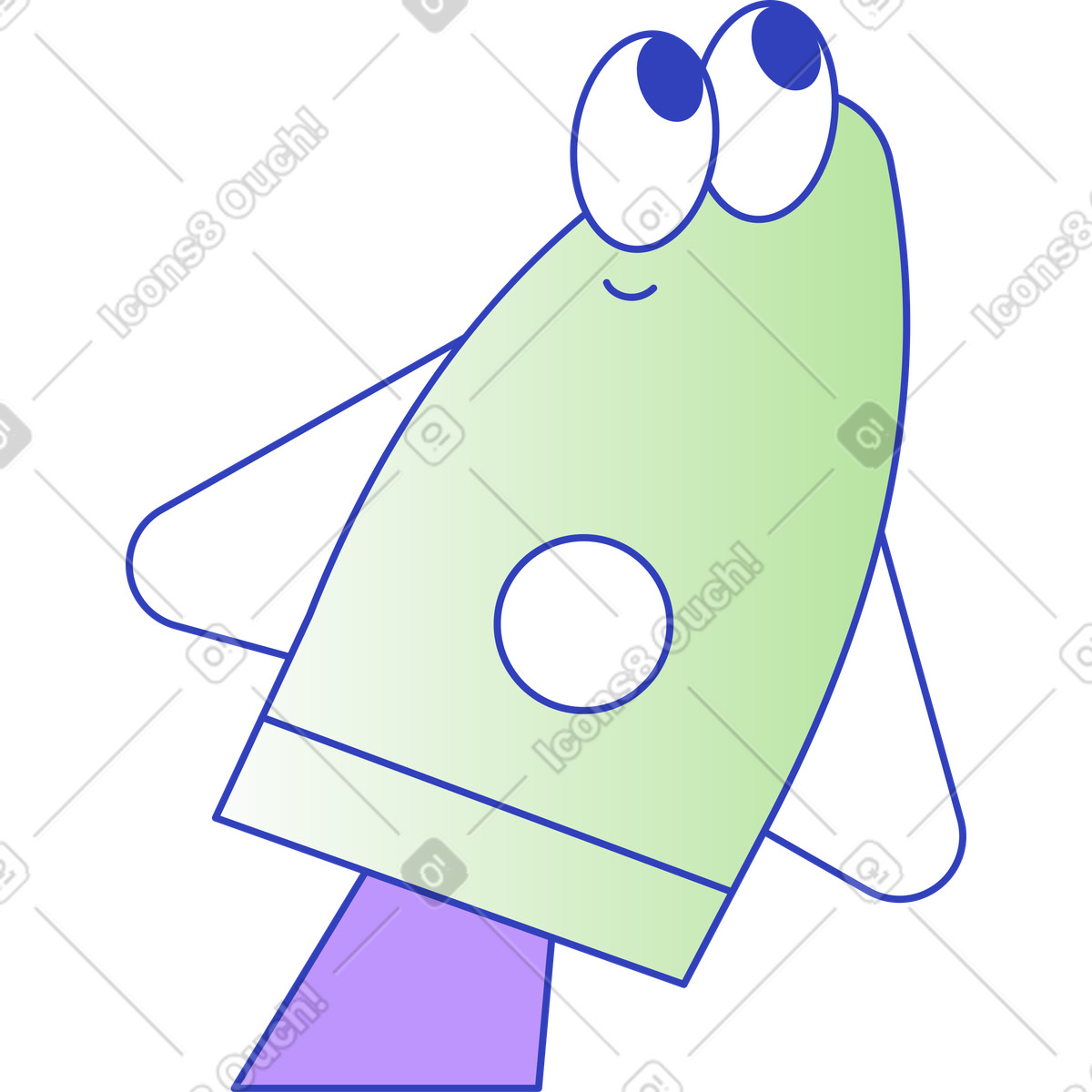 Rocket icon illustration in Eyeful style download in PNG, SVG