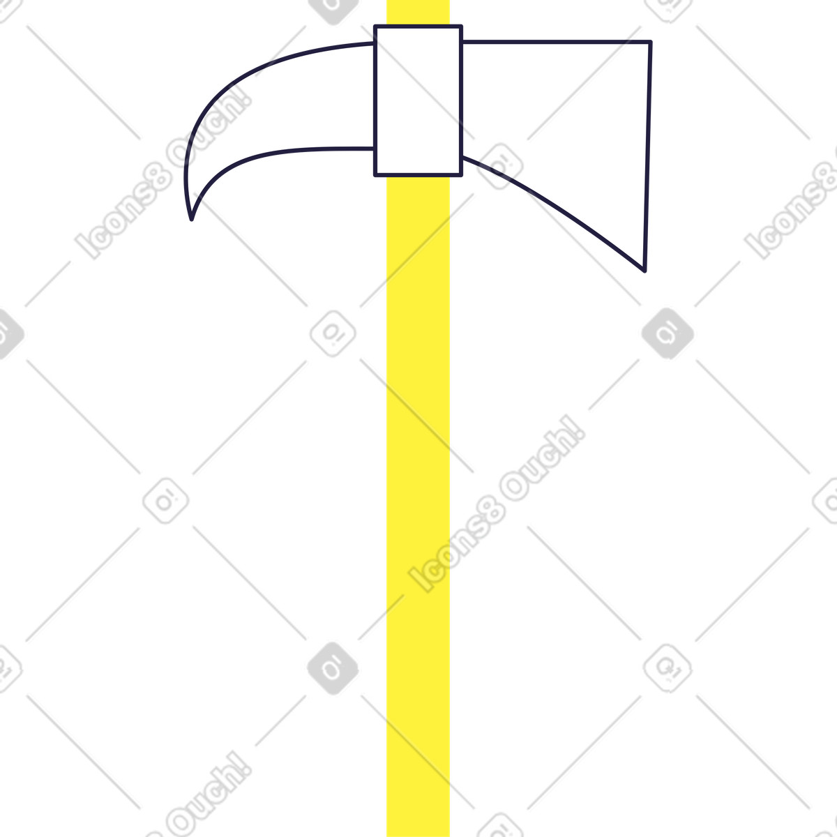 Axe illustration in Mellow style download in PNG, SVG
