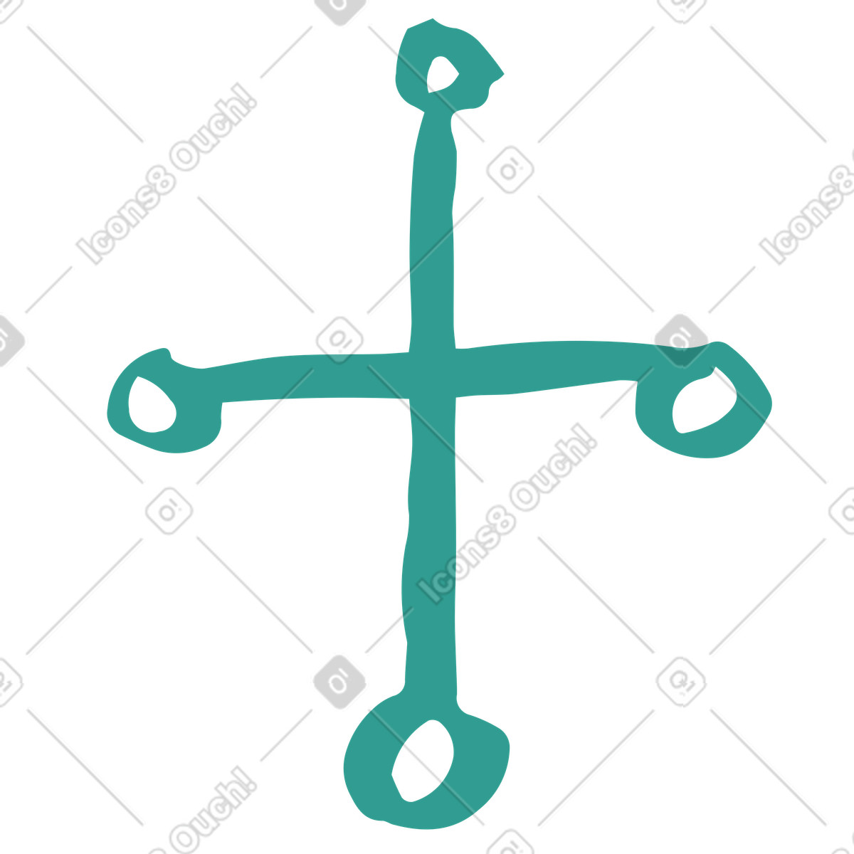 Plus with dots illustration in Scandi style download in PNG, SVG