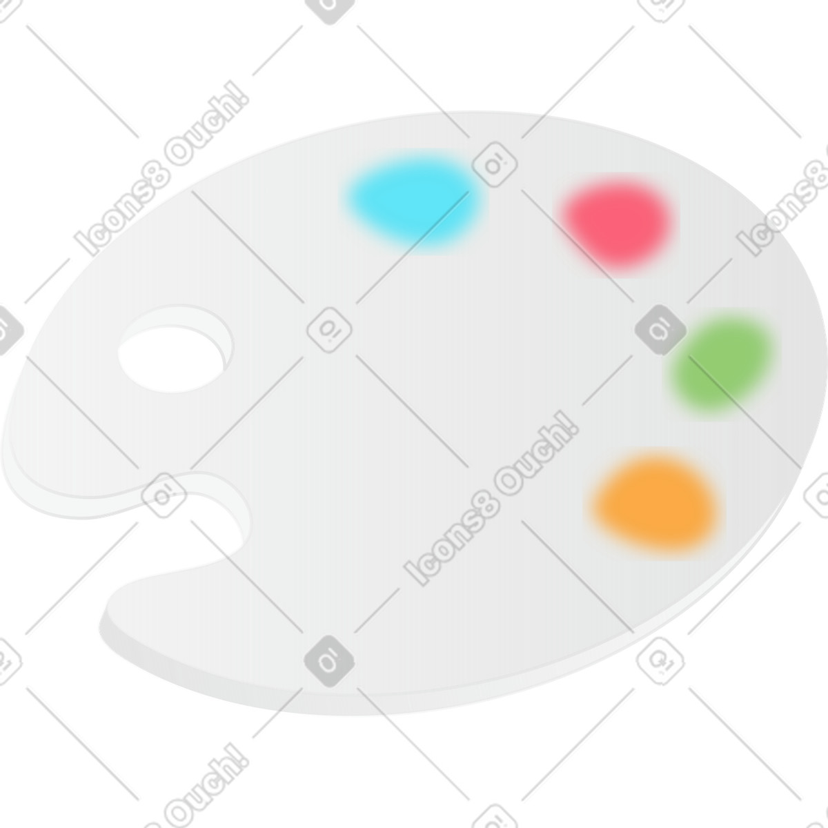 Illustration Palette avec des peintures dans le style Morphis à télécharger aux formats PNG, SVG