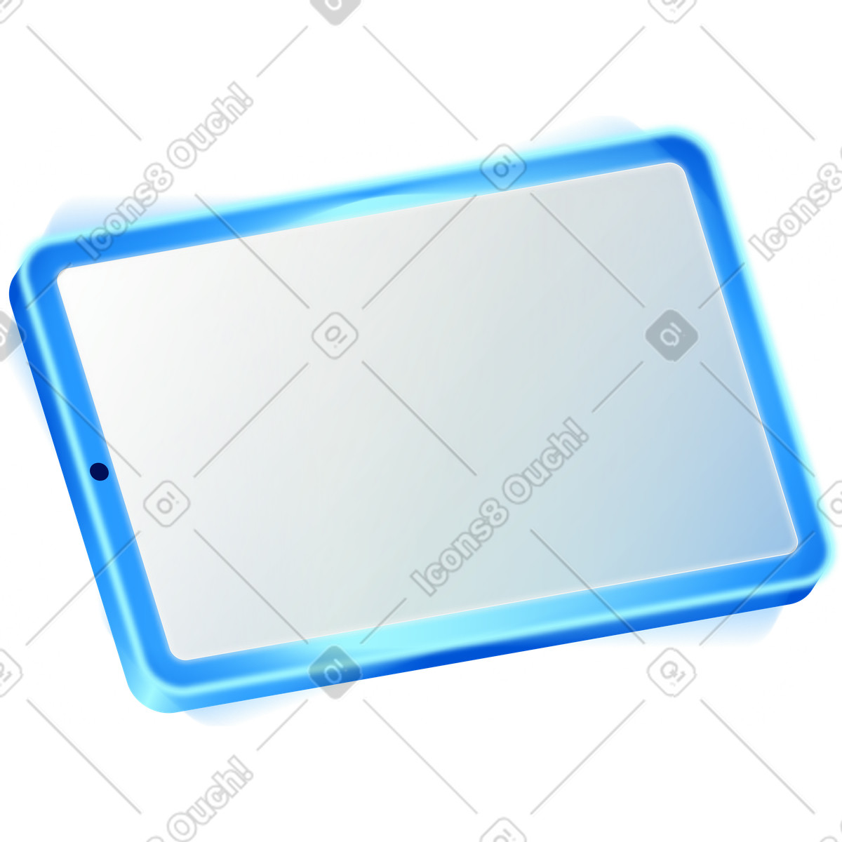 Tablet illustration in Burst style download in PNG, SVG