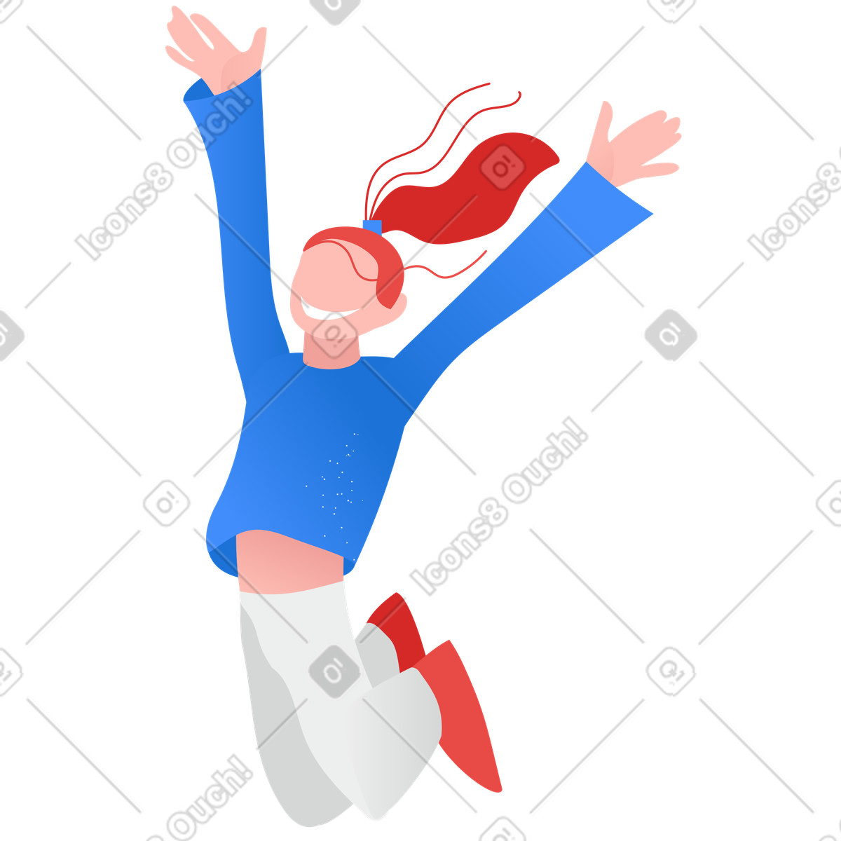 Girl illustration clipart showcasing vibrant and playful designs in PNG, SVG