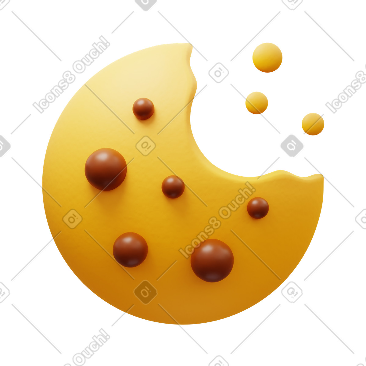 Иллюстрация Cookie в стиле 3D Fluency — скачать в форматах PNG, SVG