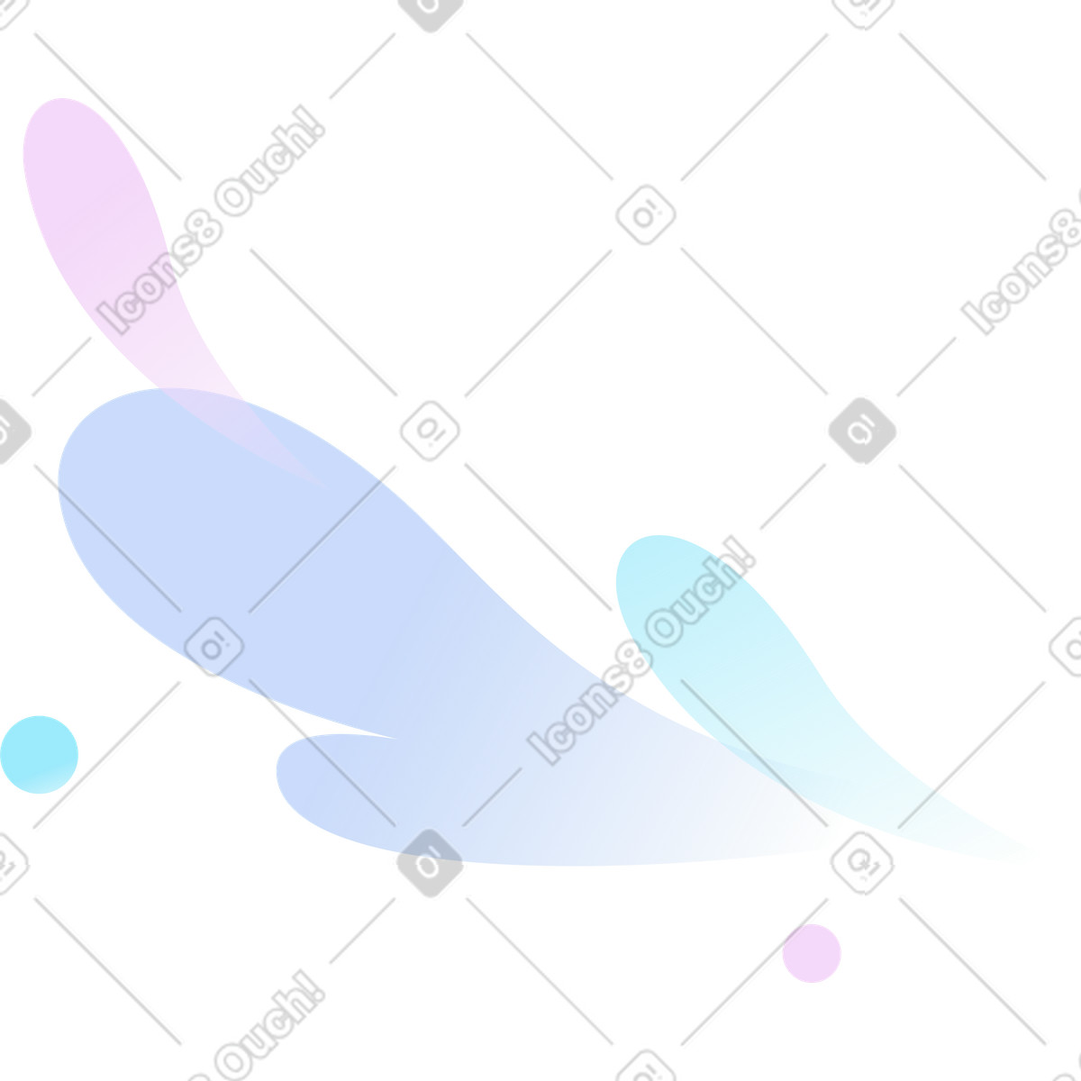 Translucent splashes illustration in Airy style download in PNG, SVG