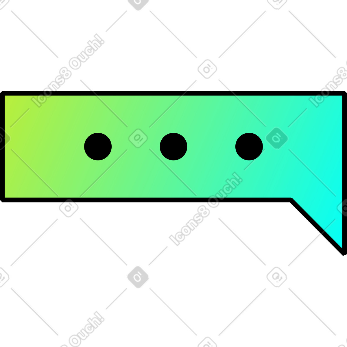 Memphis スタイルの Speech bubble のイラストをPNG、SVG形式でダウンロード