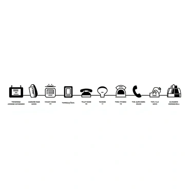A horizontal timeline with distinct sections representing major historical inventions. Each section contains a detailed illustration of the invention alongside the name of the inventor in quotes. For example, a section featuring "the printing press" with "Johannes Gutenberg" listed below it. Another section shows "the telephone" with "Alexander Graham Bell" indicated. Include a drawing of "the light bulb" with "Thomas Edison" next to it. The timeline should be marked with the corresponding dates for each invention, creating a visual flow that guides the viewer from one invention to the next. The entire design should be presented in black and white lineart style, ensuring clarity and focus on the inventions and their inventors.