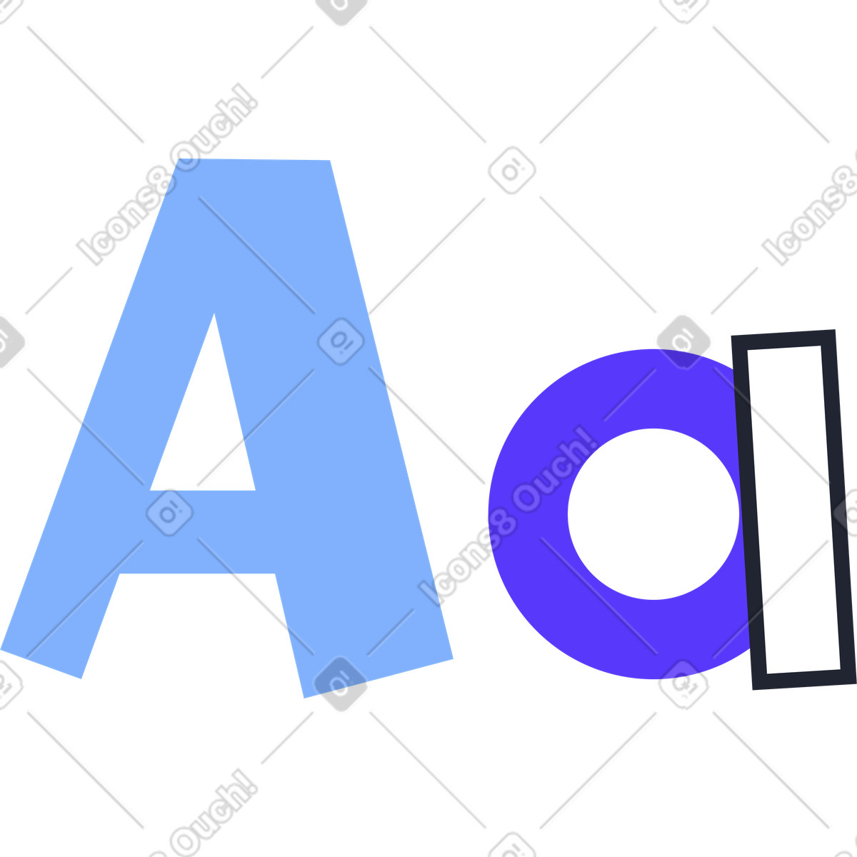 Pablita 스타일의 Lettering multicolored aa 일러스트레이션 PNG, SVG 다운로드