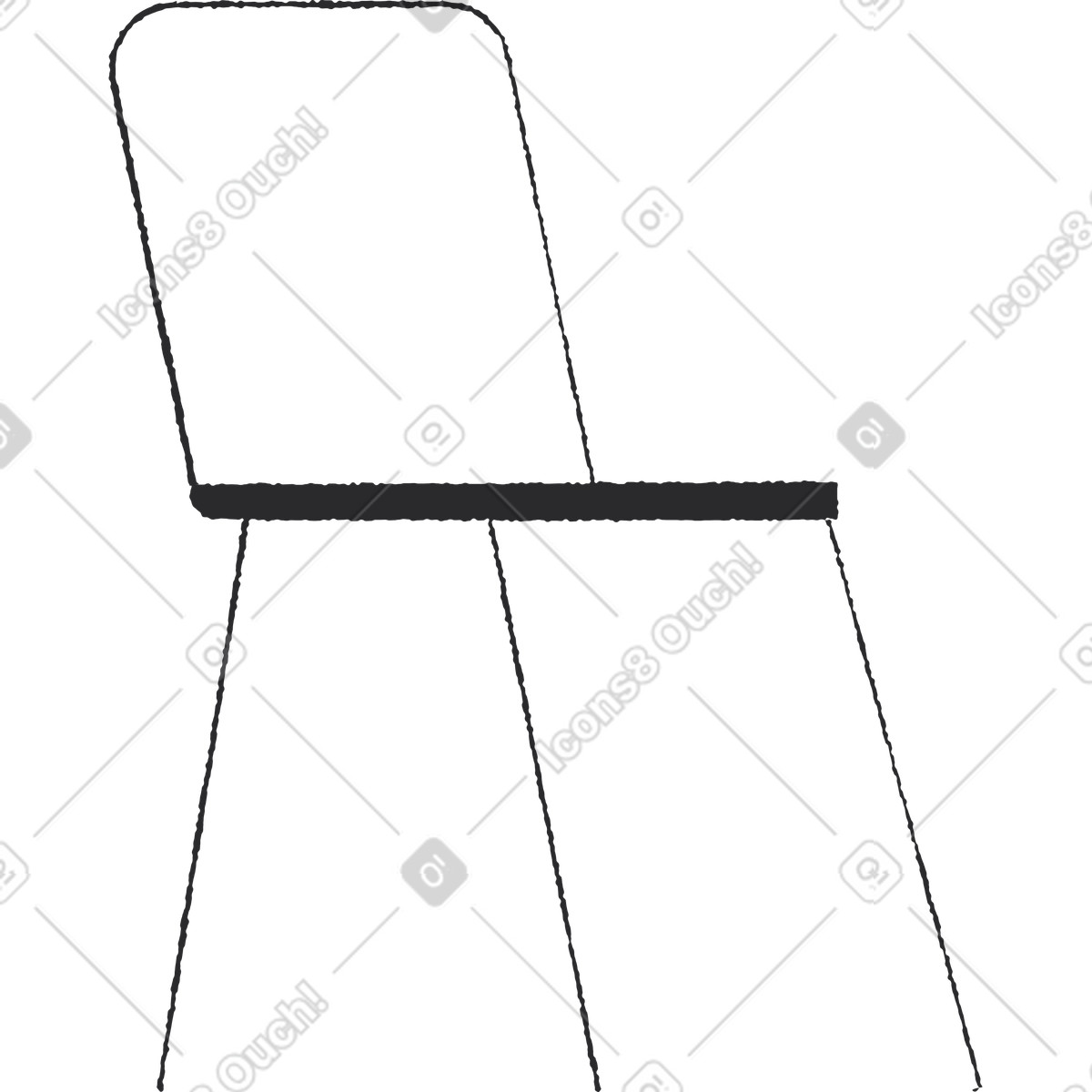 下载 Pablo 风格的 椅子 插画，支持 PNG、SVG 格式