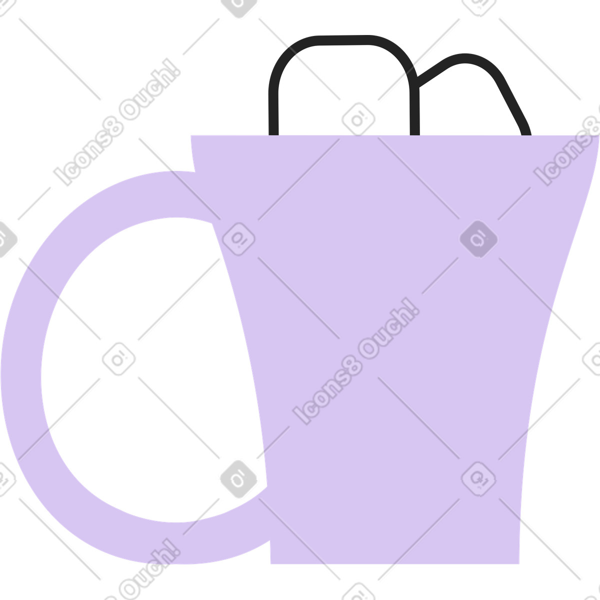 Ilustración Beber con hielo en estilo Sammy Line a descargar en PNG y SVG