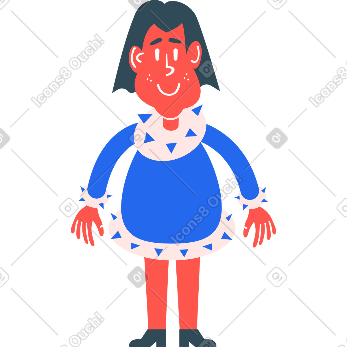 Ilustração de Girl standing em no estilo Kingdom para baixar em PNG, SVG