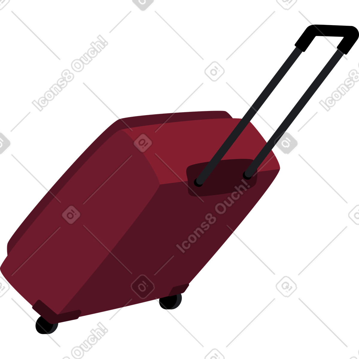 Ilustración Maleta roja en estilo Vivid a descargar en PNG y SVG