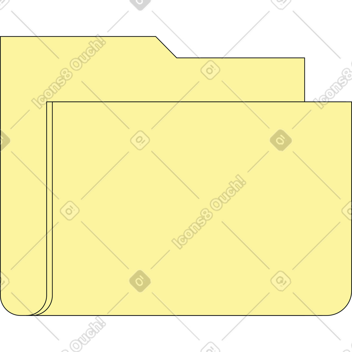Teko スタイルの フォルダ のイラストをPNG、SVG形式でダウンロード