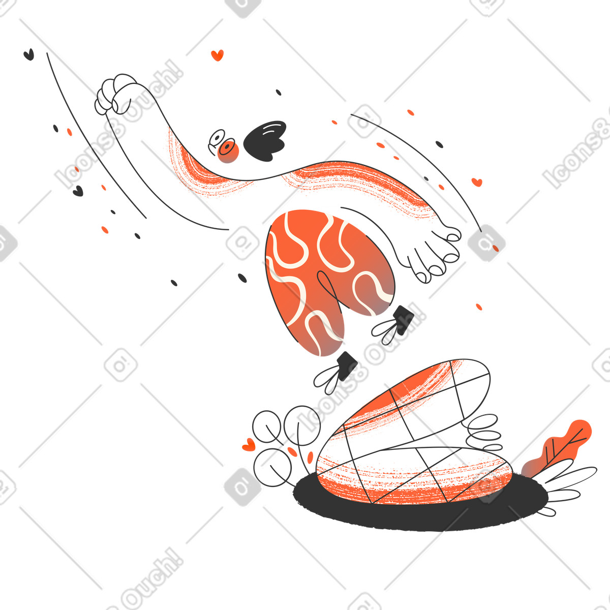 Logged out illustration in PNG, SVG