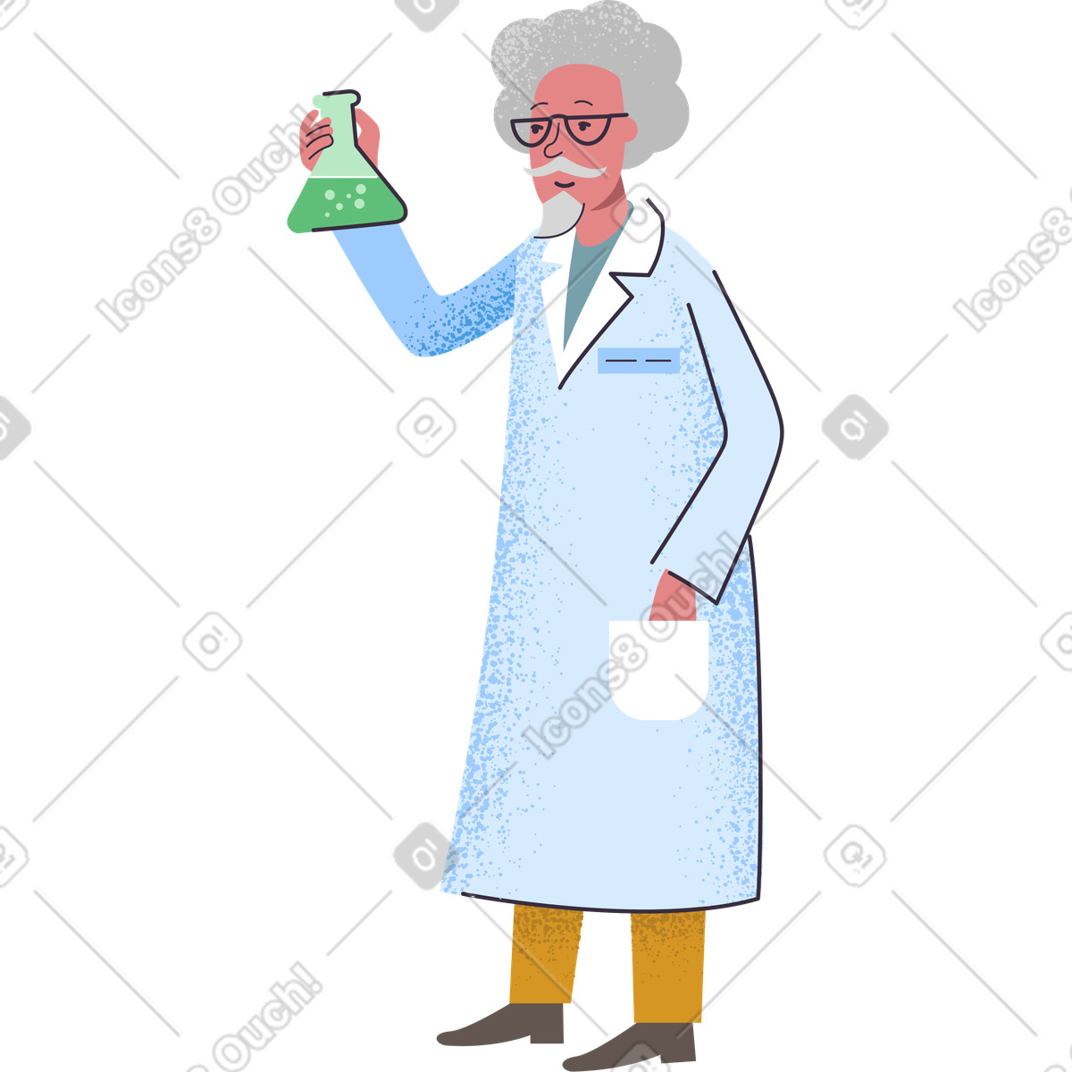 Professor-Illustration im Pale-Stil als Download in PNG, SVG