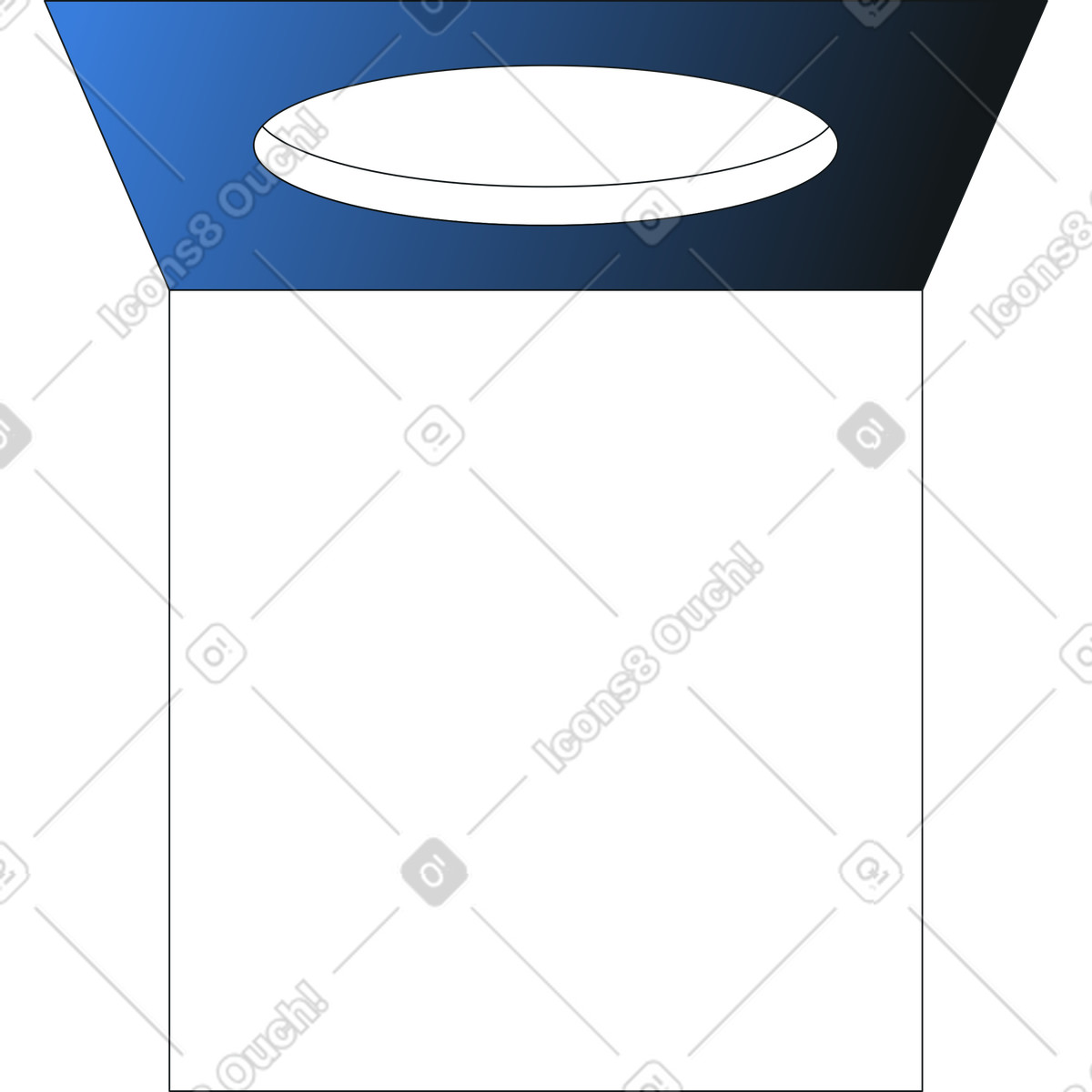Wall and ceiling with a hole illustration in Midnight style download in PNG, SVG