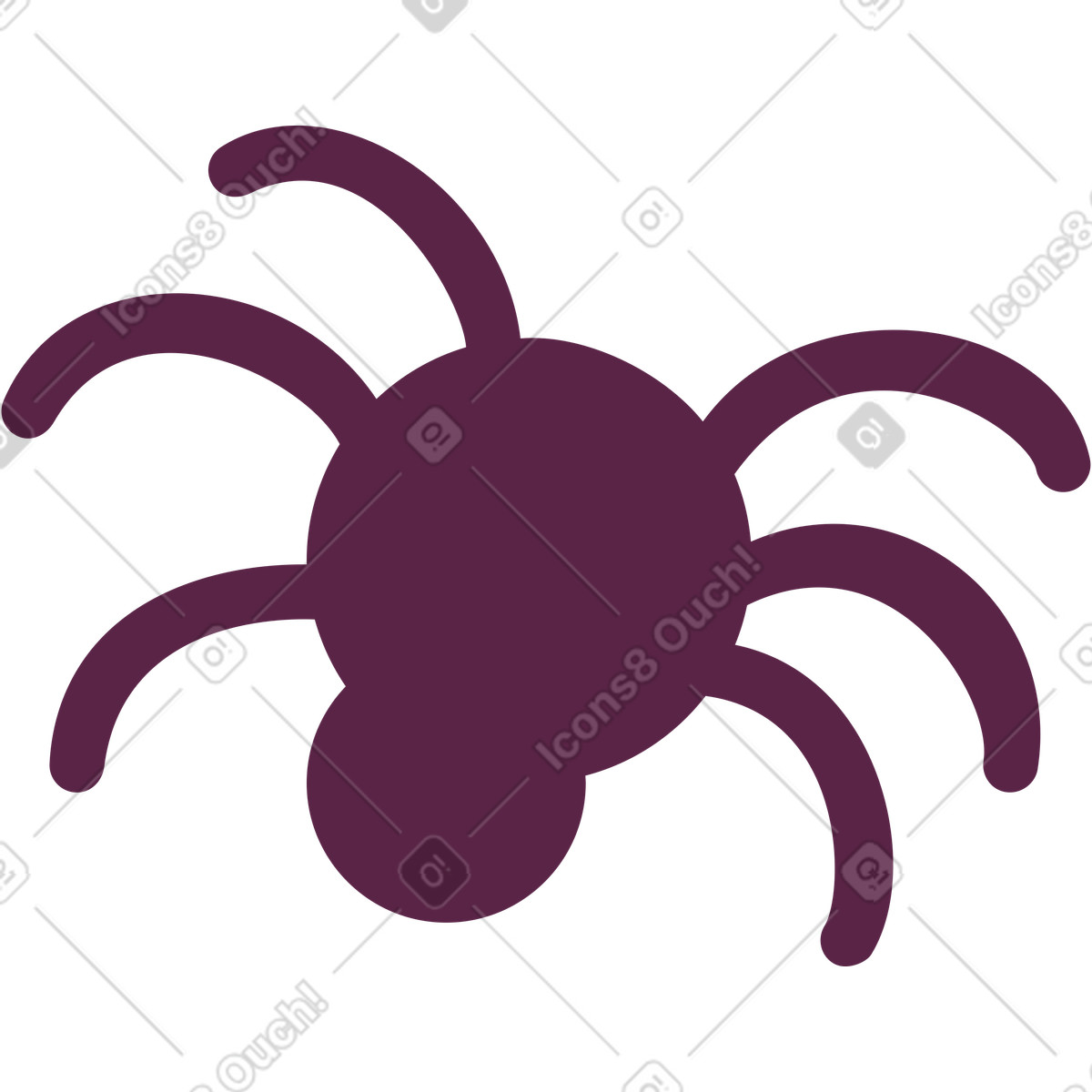 Ilustración Gran araña en estilo Sammy a descargar en PNG y SVG