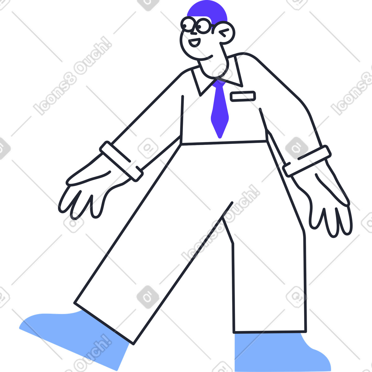 下载 Pablita 风格的 上班族 插画，支持 PNG、SVG 格式