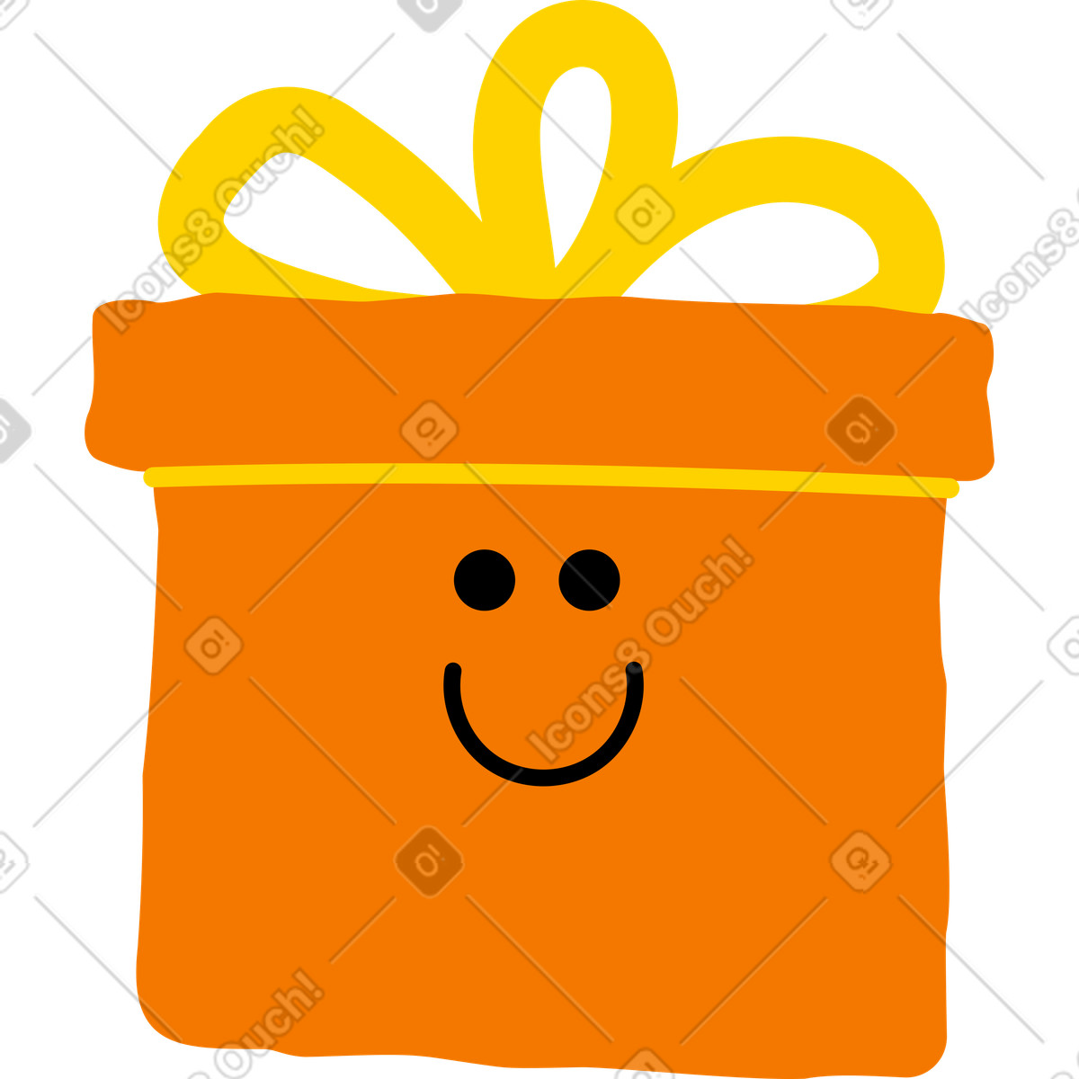 Illustration Tête cadeau dans le style Giggle à télécharger aux formats PNG, SVG