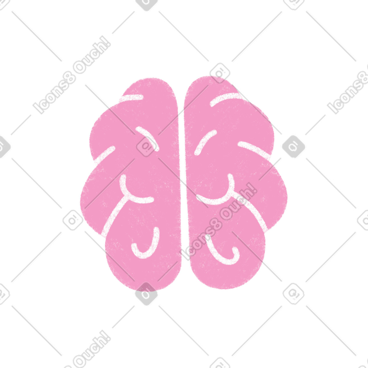 下载 Tutti 风格的 Pink brain 插画，支持 PNG、SVG 格式