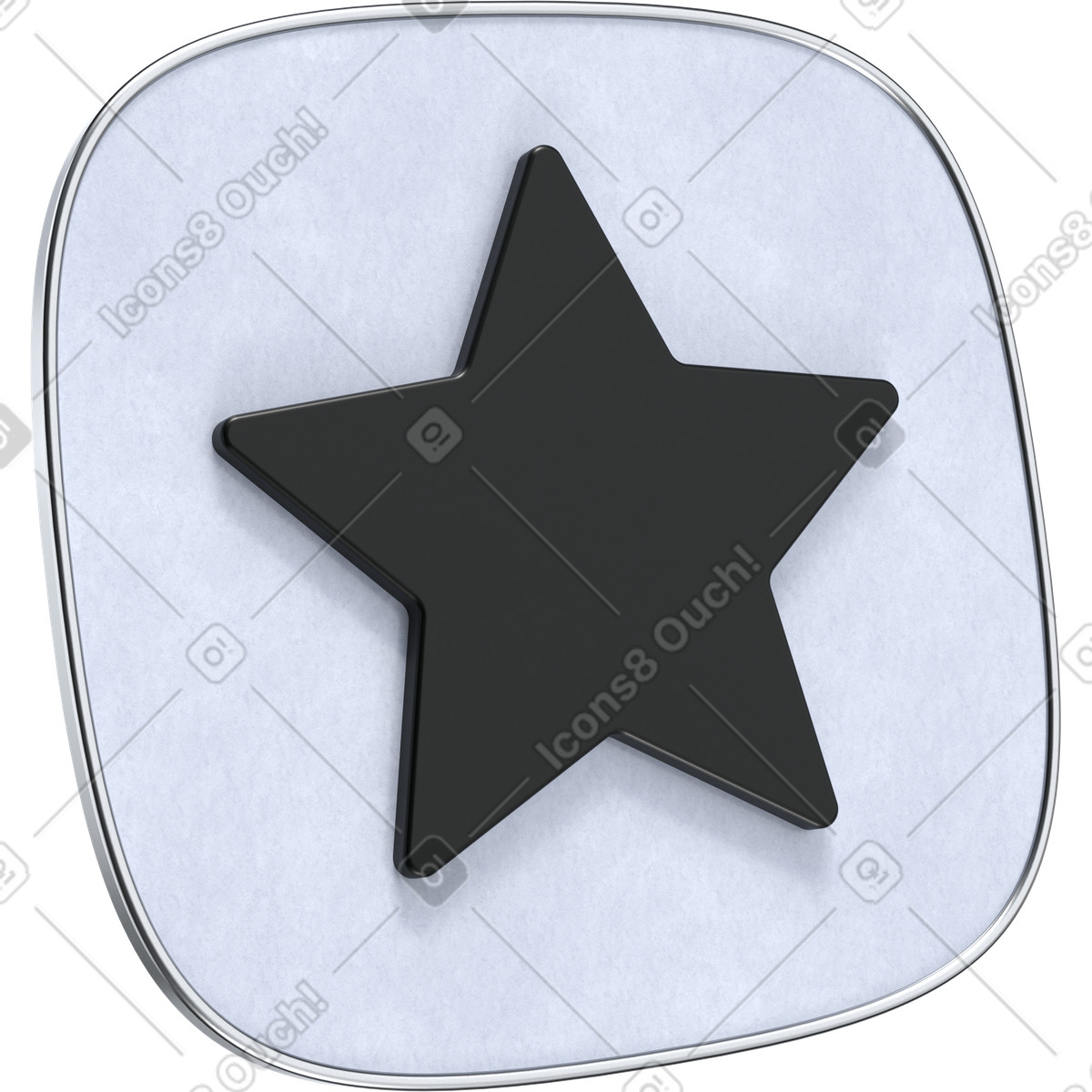 Ilustración Star badge icon for favorite item or bookmark status indicator en estilo 3D Pro a descargar en PNG y SVG