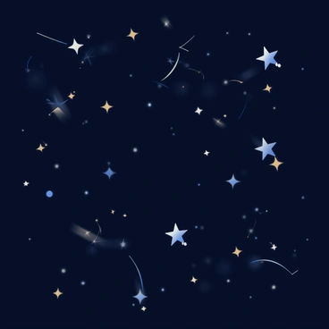 Stars in the night sky forming a visual symphony