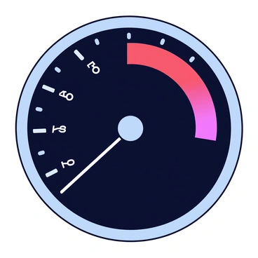 A close-up view of a luxury car's speedometer with a needle pointing to high speed