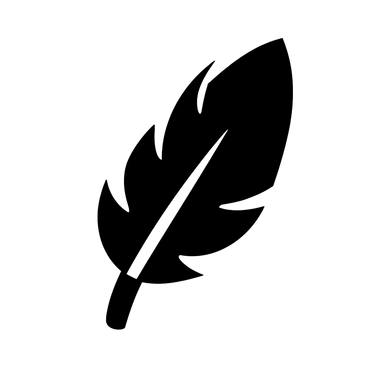 A feather floating gently in the air.