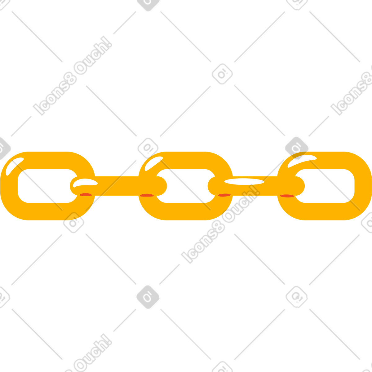 Catena illustrazione in stile Flame scarica in PNG, SVG