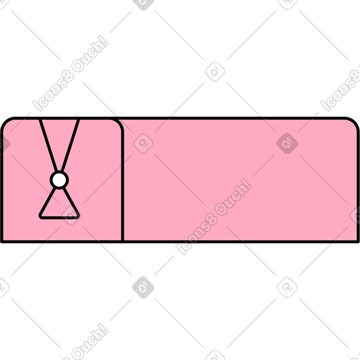 Pink pencil case illustration in Bloom style download in PNG, SVG