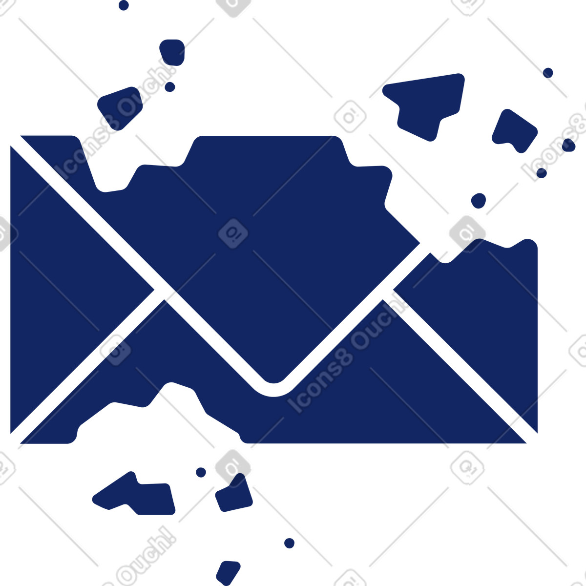 Ilustração de Envelope rasgado em no estilo Cyborg para baixar em PNG, SVG