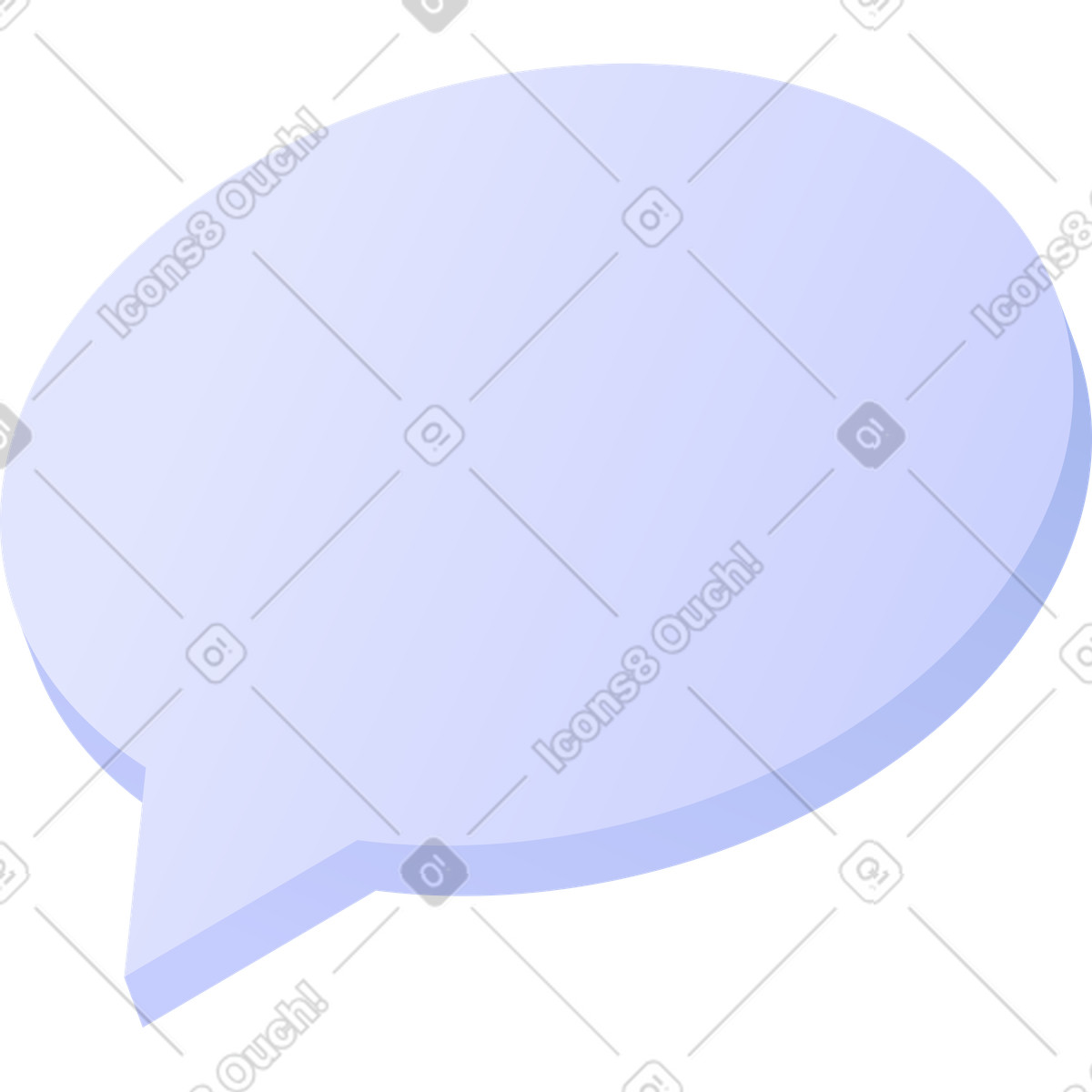 Blank lavender speech bubble illustrazione in stile Quantum scarica in PNG, SVG