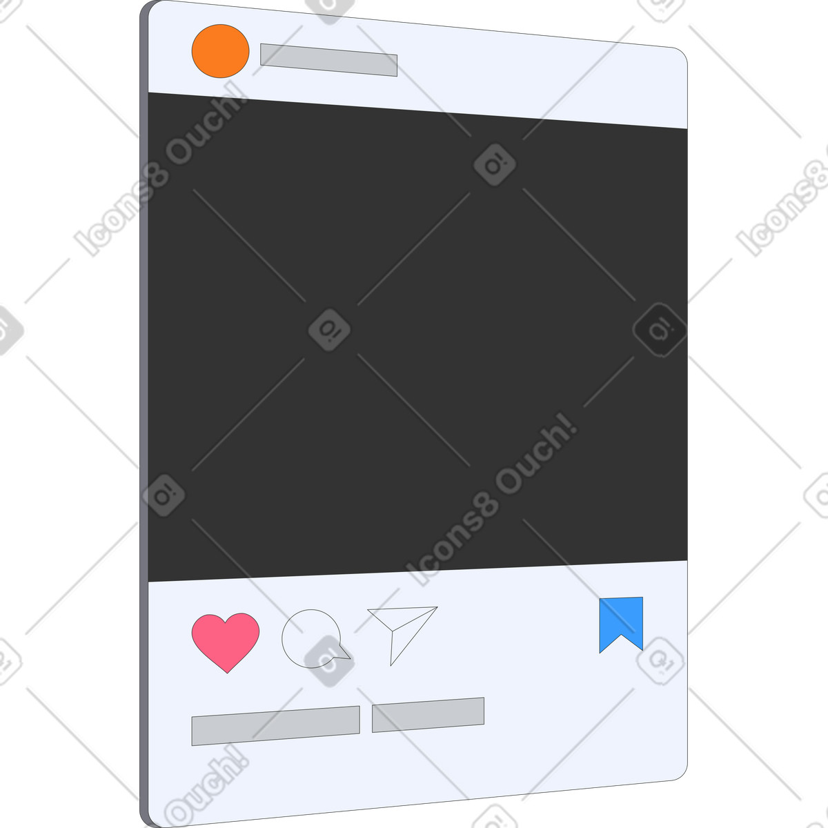 Post sui social media illustrazione in stile Kit scarica in PNG, SVG