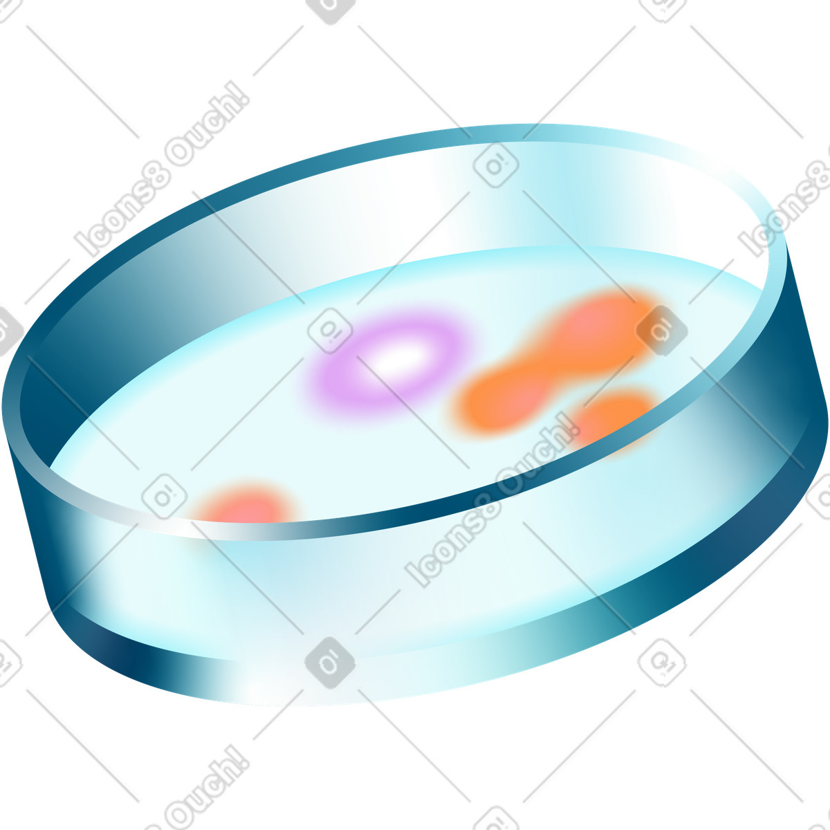 Ilustración Placa de petri en estilo Glare a descargar en PNG y SVG