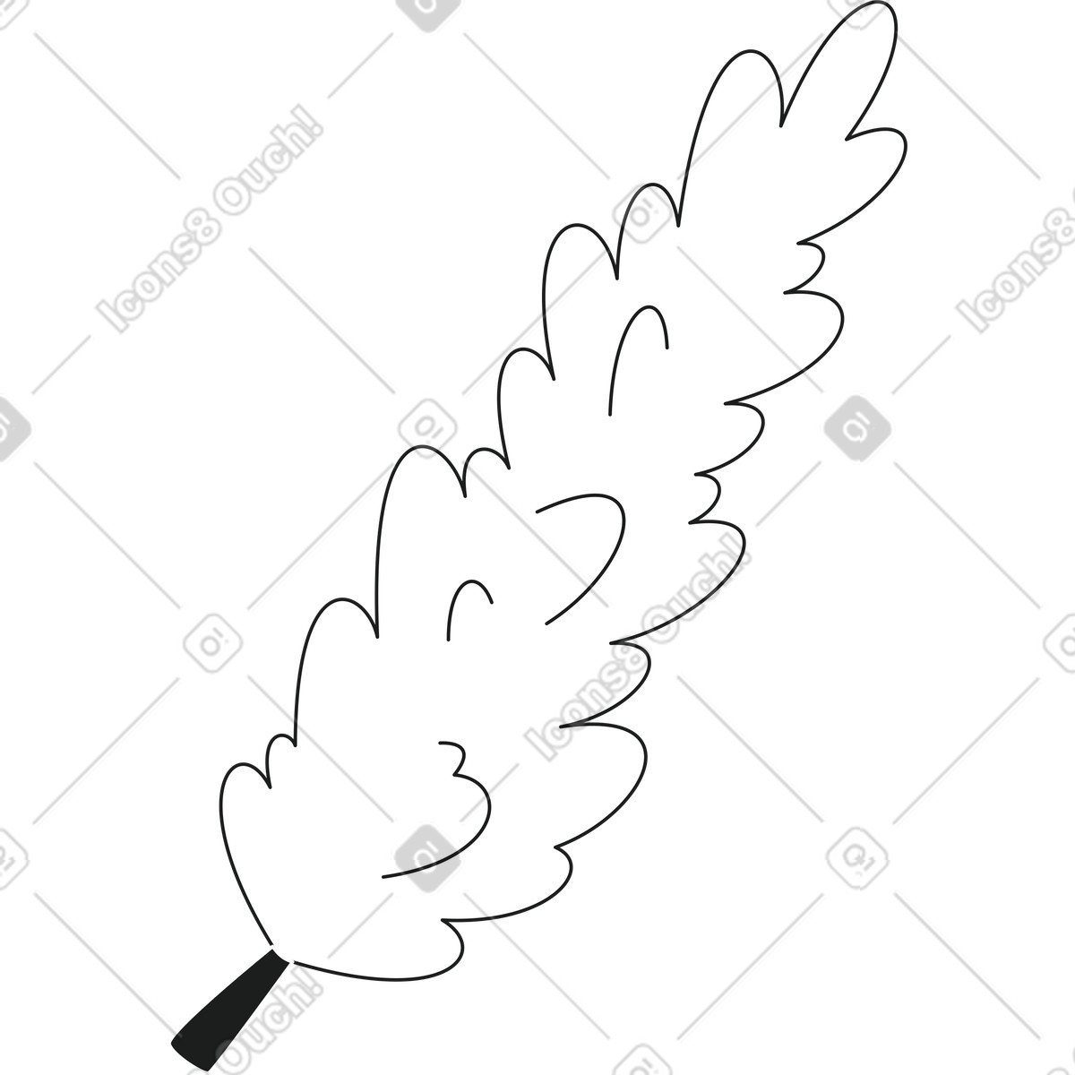 Spruce branch illustration in Strict style download in PNG, SVG