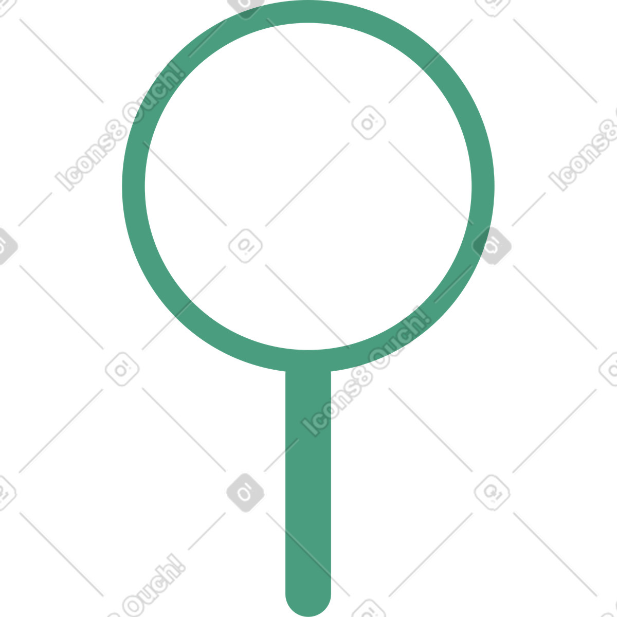 Macaroni 스타일의 돋보기 일러스트레이션 PNG, SVG 다운로드